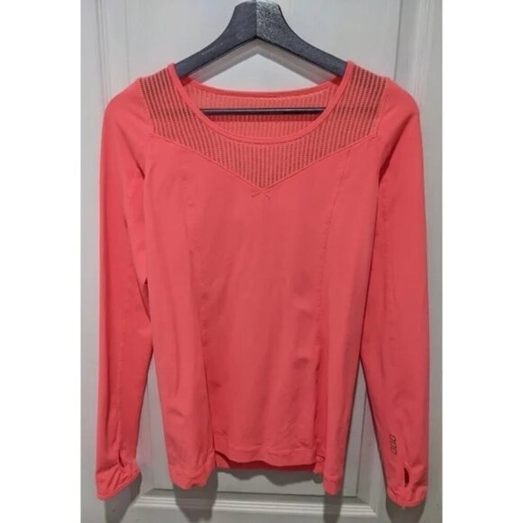 Lorna Jane | Mesh Long-Sleeve Performance Top in Coral - Picture 1 of 9